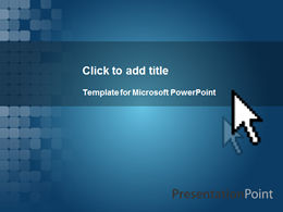 Mouse pointer blue classic ppt template