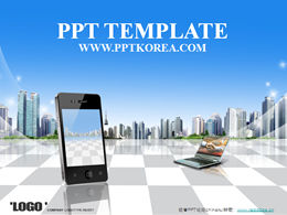 Mobile phone laptop technology ppt template