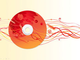 Modelo de ppt de disco de CD