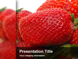 Modèle ppt de fruits fraise HD