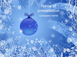 Blue christmas ppt template