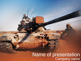 Modèle PPT de thème militaire de guerre des soldats et des chars