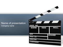 Template ppt tema film Clapperboard