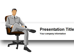 Professional manager sitting posture ppt business template