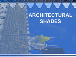 Architekturentwurfszeichnungen-ppt Vorlage für die Bauindustrie