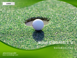 Template ppt close-up golf dan lubang