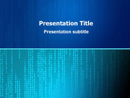 Blue computer technology PPT background template