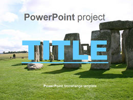 Stone forest scenic spot ppt template