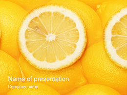 Ломтик лимона и шаблон ppt лимона