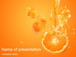 เทมเพลต PPT ฤดูร้อนสีส้มและน้ำเย็น