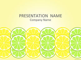 Summer cool lemon slice creative ppt template