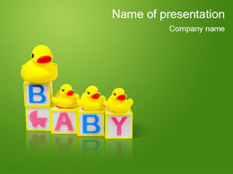 Toy duckling ppt template