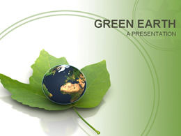 Energy reuse environmental protection theme ppt template
