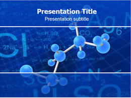Plantilla ppt de biotecnología de fórmula química diagrama de estructura molecular