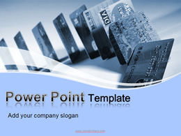Bank card financial industry ppt template