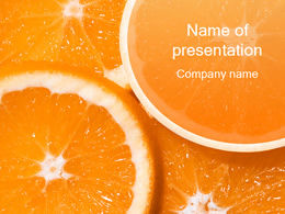 เทมเพลต PPT สำหรับผลไม้สีส้ม