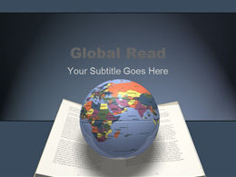 Globe book education industry ppt template