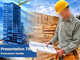 Modello ppt del settore delle costruzioni della società di costruzioni