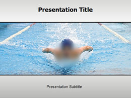Modèle PPT de projet de sport de natation