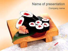 寿司-日本の伝統的なダイエットpptテンプレート