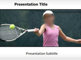 Female athlete tennis competition ppt template