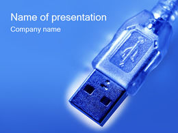USB plug-network technology ppt template