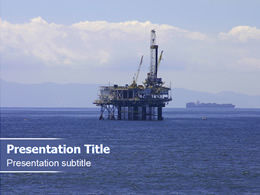 Modèle PPT d'exploration de forage pétrolier offshore