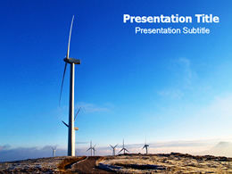 Modelo de ppt de energia de proteção ambiental de energia eólica