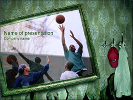 The beautiful memories of the campus basketball team ppt template