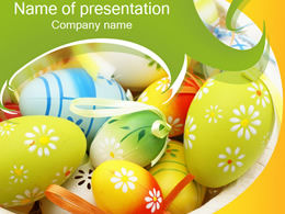 Color ball ribbon ppt template