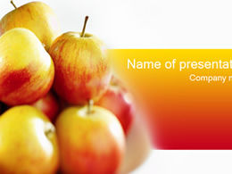 Red apple fruit ppt template