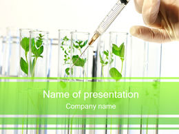 Sprout test tube cultivation test ppt template