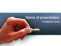 Holding the key in hand to open hope ppt template