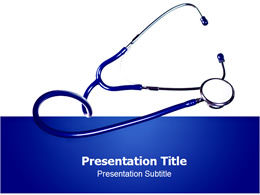 Stethoscope blue medicine industry ppt template