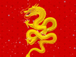 Modèle ppt du festival du printemps de l'année 2012 du dragon