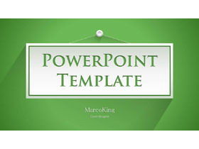 Concise PPT template with green shadow effect