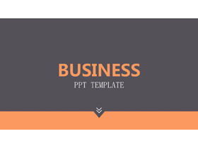 Template PPT bisnis latar belakang oranye abu-abu sederhana