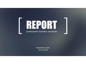 회색 퍼지 iOS 스타일 작업 보고서 PPT 템플릿