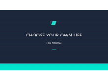 Blue concise flat text picture typesetting PPT template