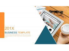 Concise European and American style business report PPT template