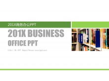 Green minimalist general business slide template