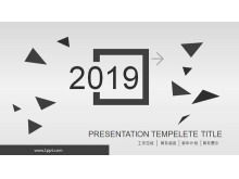 Stylish PPT template with creative polygonal background
