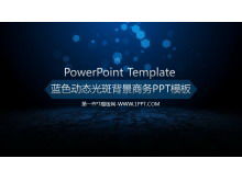 Blue dynamic spot background business PPT template