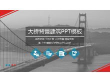 Modello PPT per la costruzione di sfondo del ponte