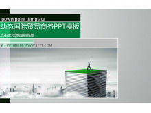 Plantilla PPT dinámica de negocios de comercio internacional