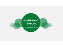 Concise PPT template composed of green circular background
