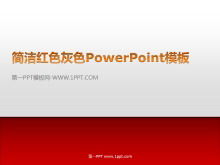 Șablon PowerPoint cu design simplu roșu alb