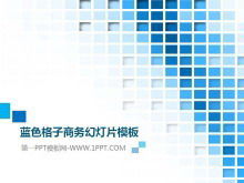 Modello di diapositiva aziendale su sfondo blu reticolo quadrato