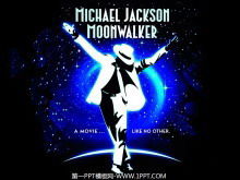 黑色经典风格迈克·杰克逊舞蹈PPT模板