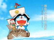 Unduh template slide kartun animasi Doraemon latar belakang